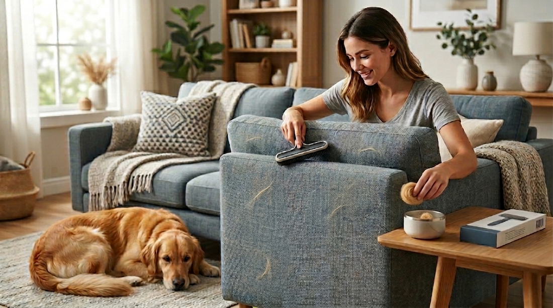 How to Remove Pet Hair From Furniture Without Damaging Fabric