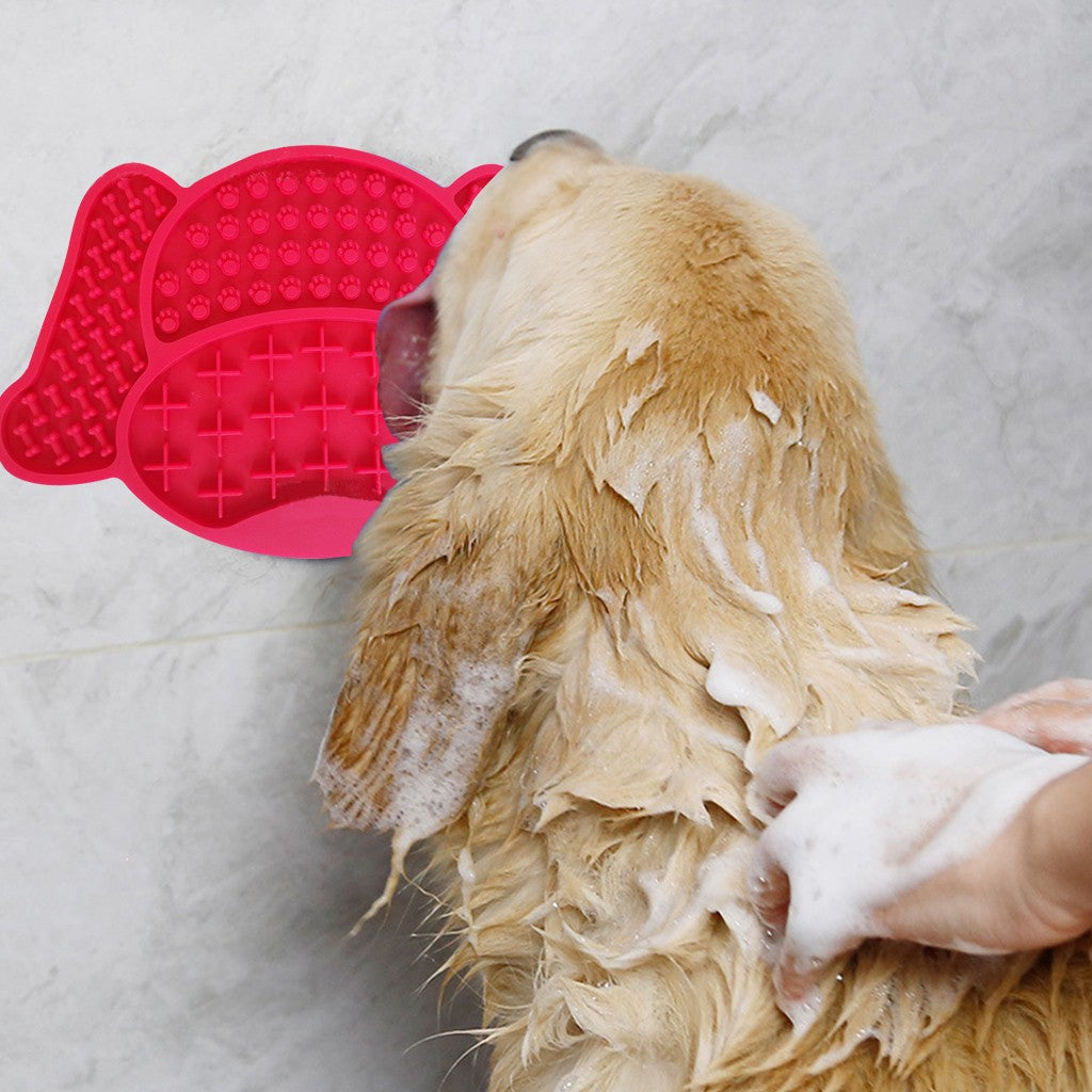 Tapis à lécher en silicone pour chien – Réduit l'anxiété, ralentit l'ingestion de nourriture
