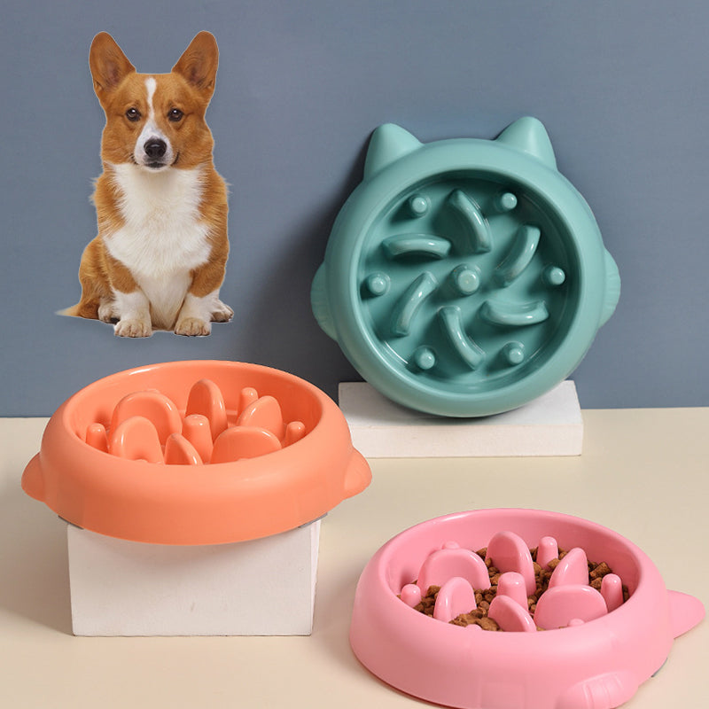 Cuenco de alimentación lenta para mascotas – Detiene el comer rápido fácilmente