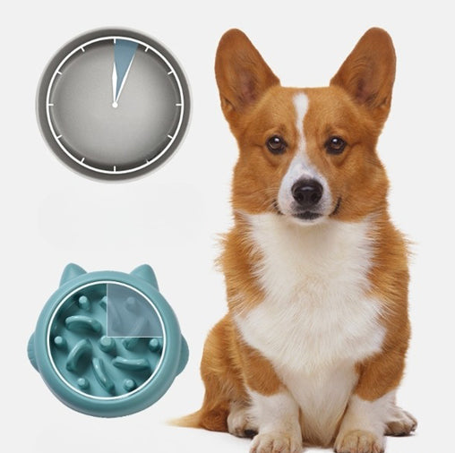 Cuenco de alimentación lenta para mascotas – Detiene el comer rápido fácilmente
